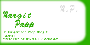 margit papp business card